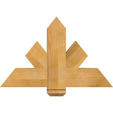 Ekena Millwork Kennewick Rough Sawn Timber Gable Bracket, Western Red Cedar, 36"W x 23"H x 4"D x 6"F, 15/12 Pitch GBW036X23X0406KEN00RWR